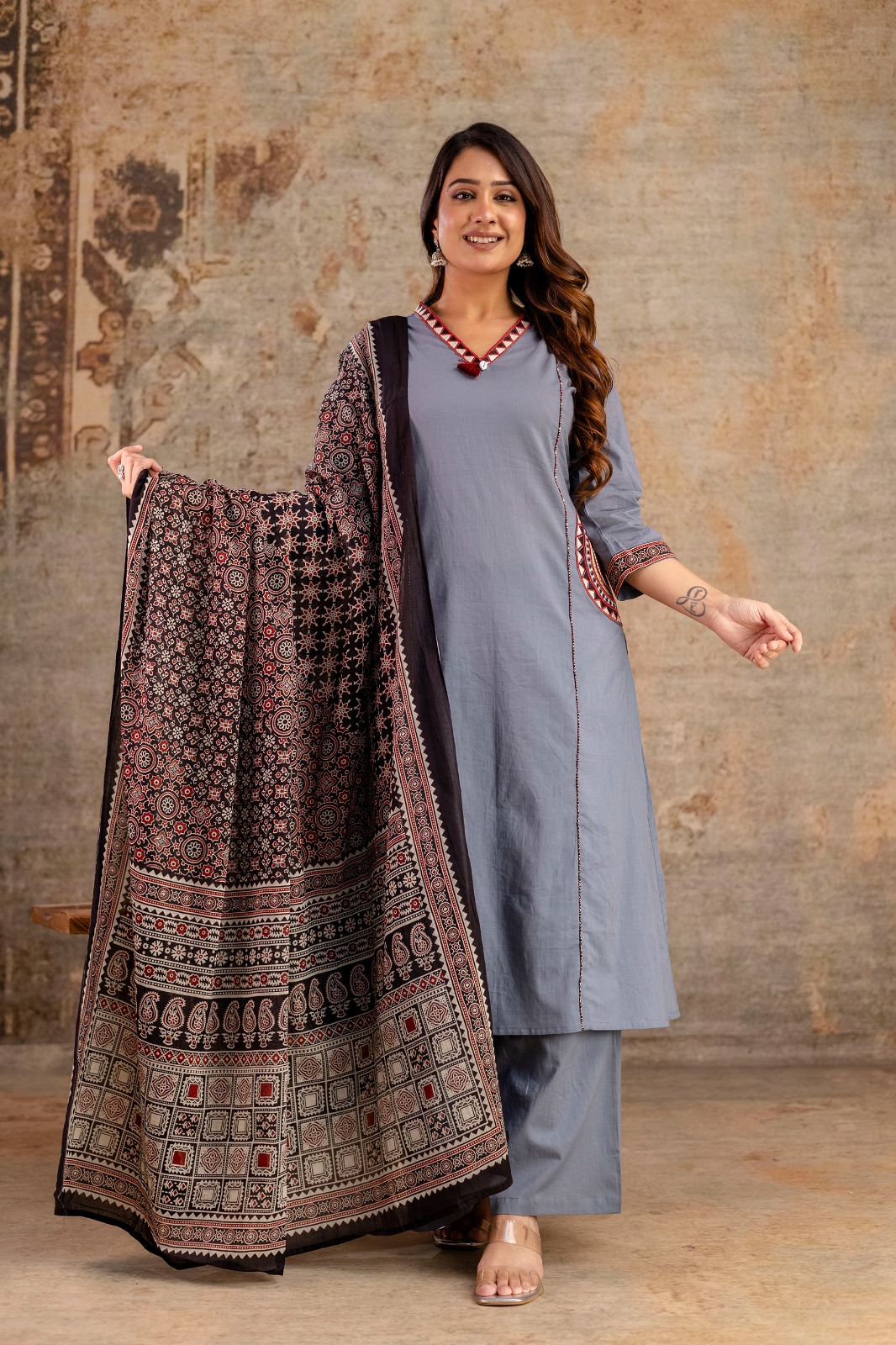 Straight Kurti Pant Dupatta