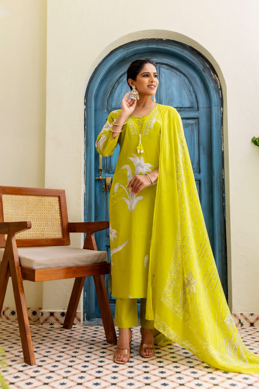 Straight Kurti Pant Dupatta