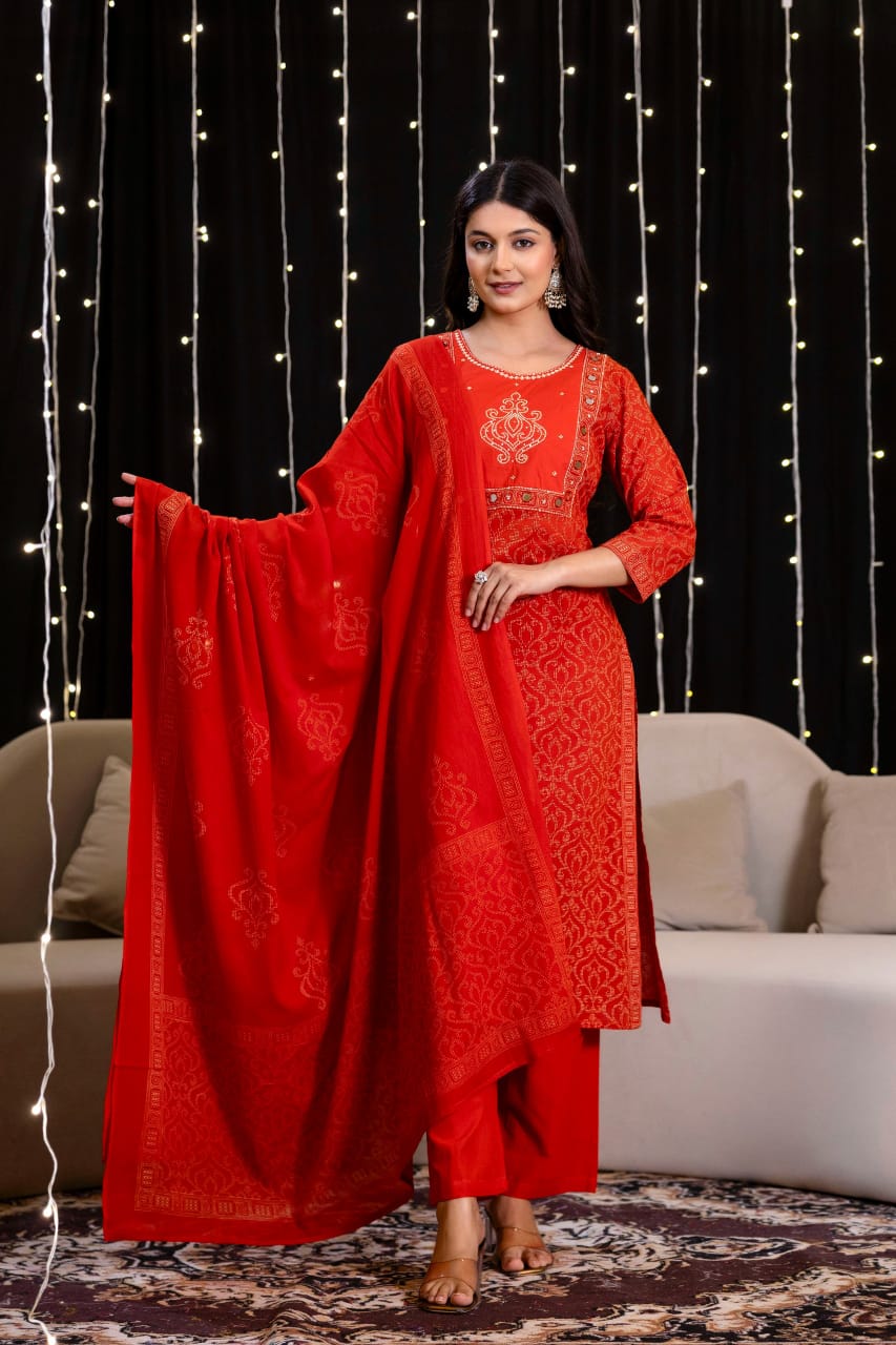 Straight Kurti Pant Dupatta